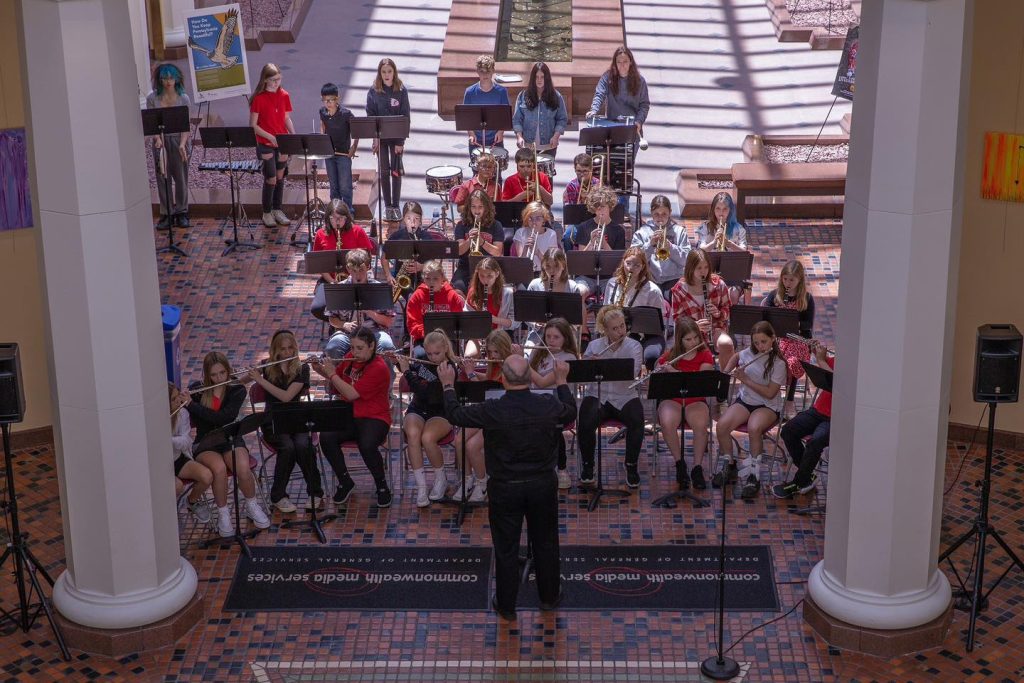 Jason Falvo Waynesburg Central Elementary Band performs at state Capitol Building ...